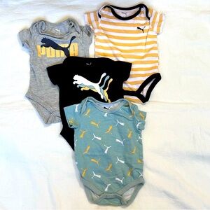 Puma Baby Boys’ Onesies Bundle / Lot of 4 0-3 month NWOT